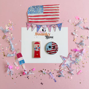 July 4th Hair Clips