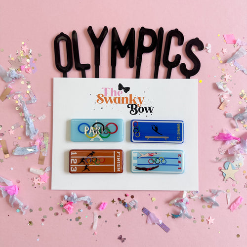 Olympics Themed Hair Clips
