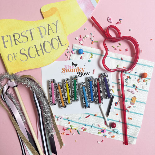 Colored Pencil Hair Clips